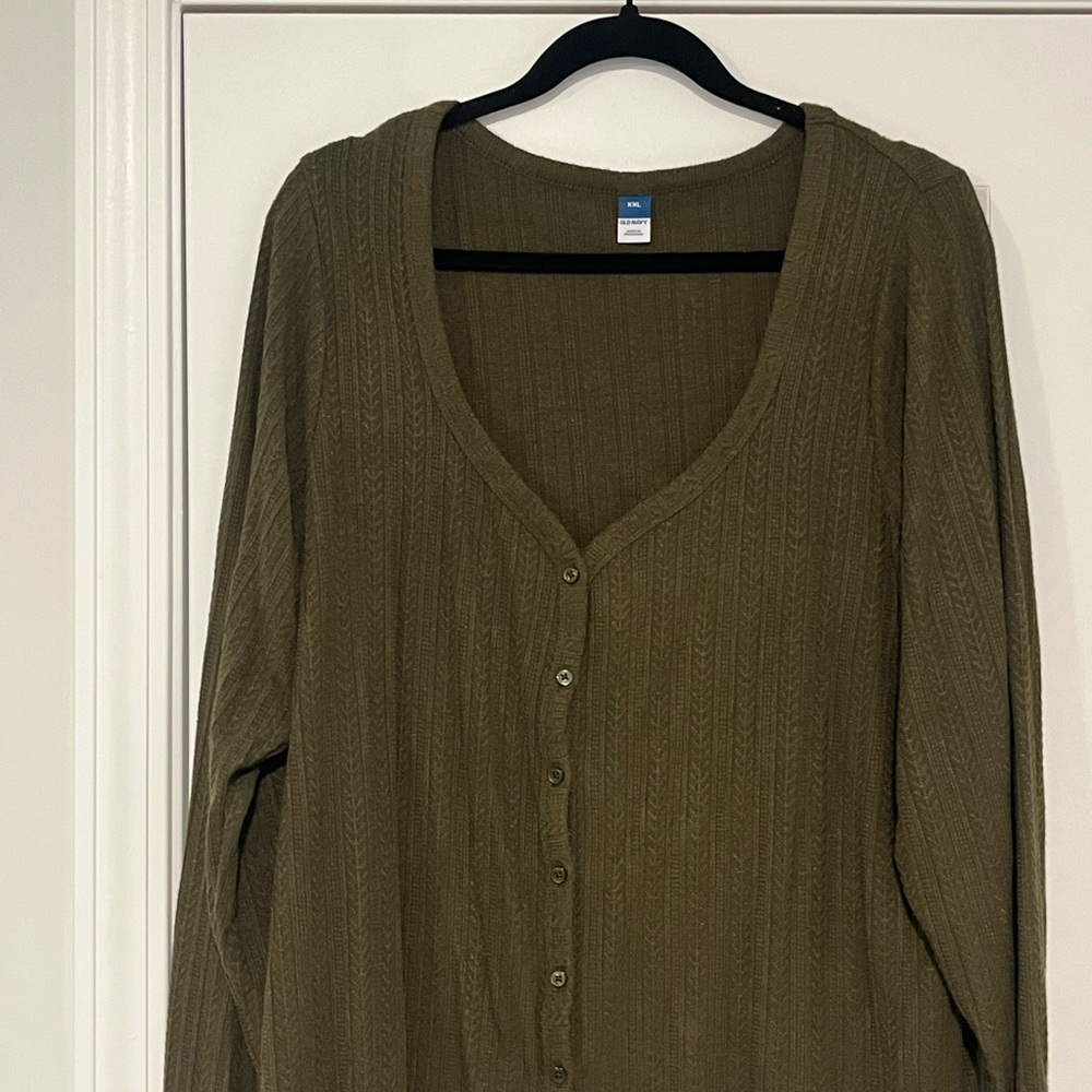 Old Navy Olive Lightweight Cardigan